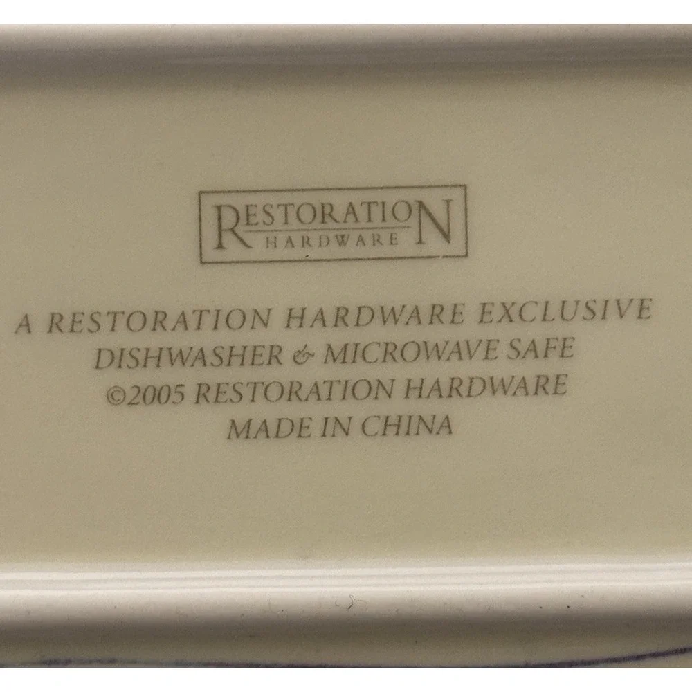VTG Restoration Hardware Set 3 Paris Postcard Trinket Dish Appetizer Plate EUC
